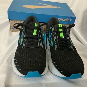 Brooks Glycerin GTS 20 Men’s Running Shoes 8.5 Black, Hawaiian Ocean, and Green